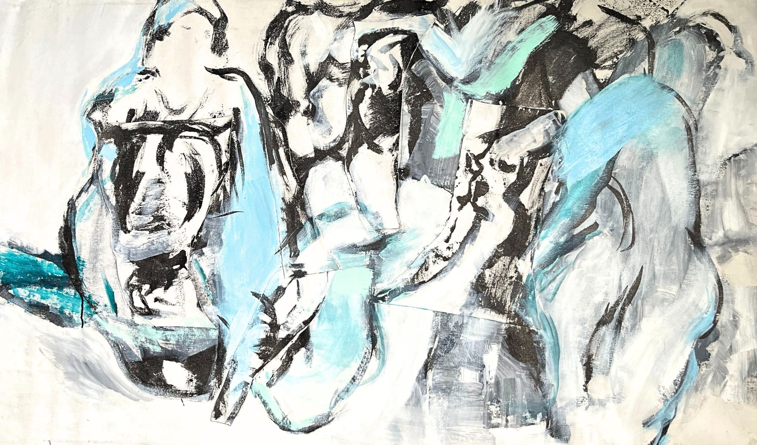 Abstract Figurative Painting in Large by Zoe Panya