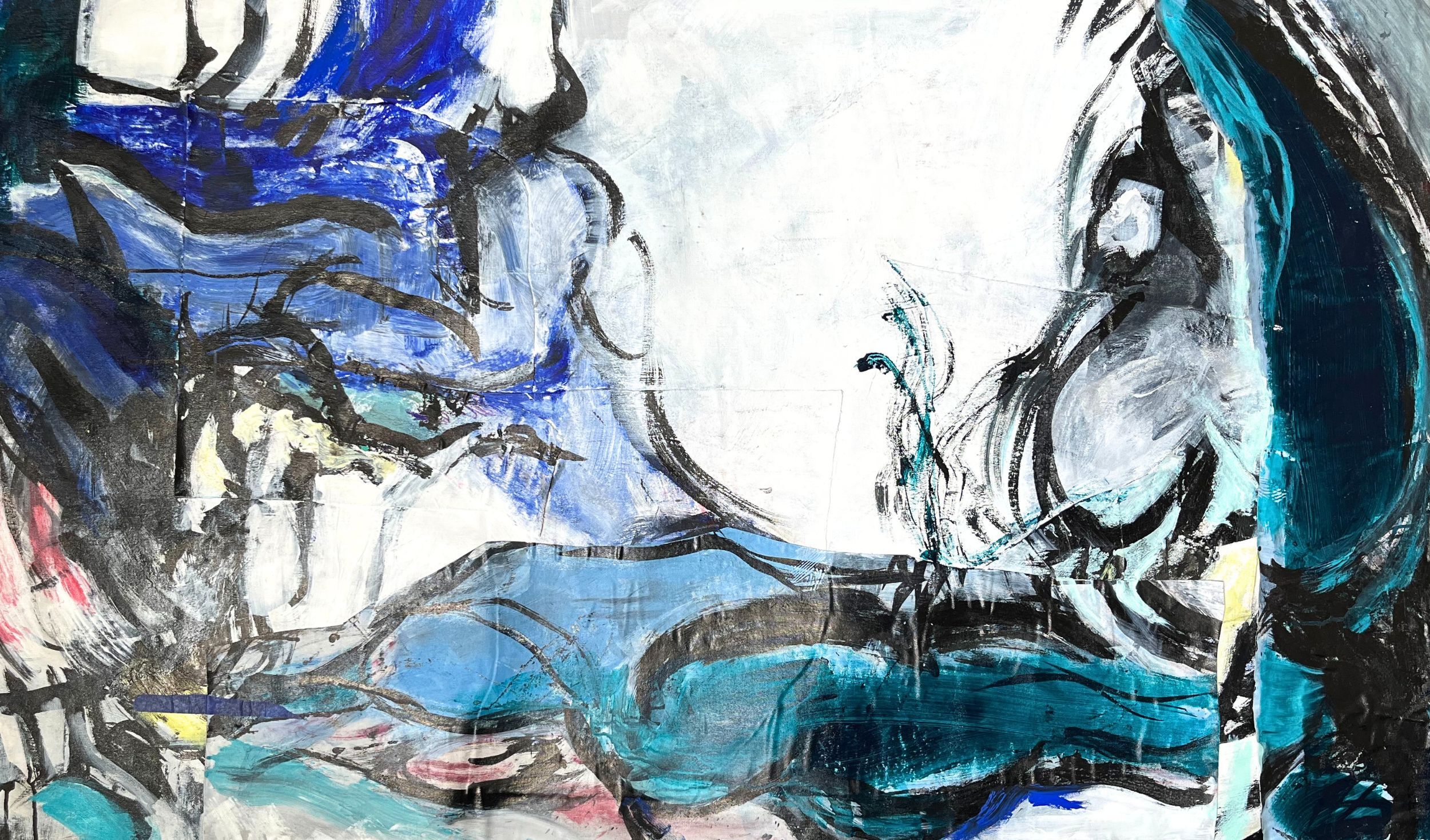 Abstract Figurative Painting in Large by Zoe Panya